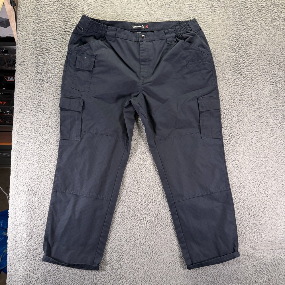 Wolverine Pant Mens 44x32 Blue Polyester Ripstop Cargo Straight Utility Workwear